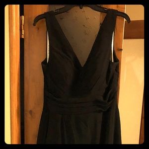 Azazie black bridesmaid dress long length